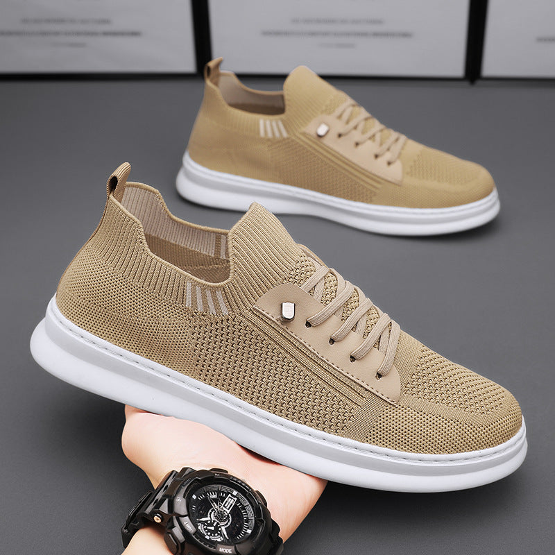 Sapatos masculinos masculinos respiráveis de verão, ténis casuais finos de lona, novos sapatos de malha versáteis e modernos de 2024