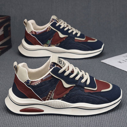 Novos Sapatos Casuais Desportivos com Sola Macia e Sola Moderna para Homens Verão 2025, Sapatos de Pai para Homens com Sola Grossa e Aumento de Altura