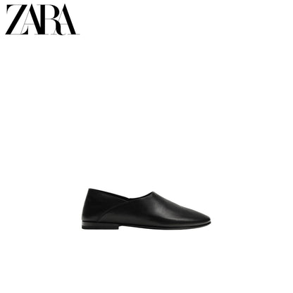 ZARA Coleção Verão 2026 - Sapatos Masculinos - Mocassim Simples de Couro com Sola Fina 2631820 800