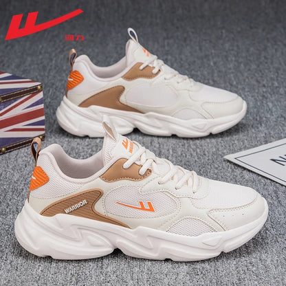 Sapatos masculinos de desporto ligeiro Warrior Student, sapatos casuais de rede premium respiráveis, sapatos coreanos de caminhada de exterior modernos e fixes à venda por grosso