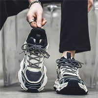 Sapatilhas masculinas 2025 novas sapatilhas desportivas casuais na moda respiráveis de verão, sapatilhas versáteis de rede para corrida para corrida que aumentam a altura