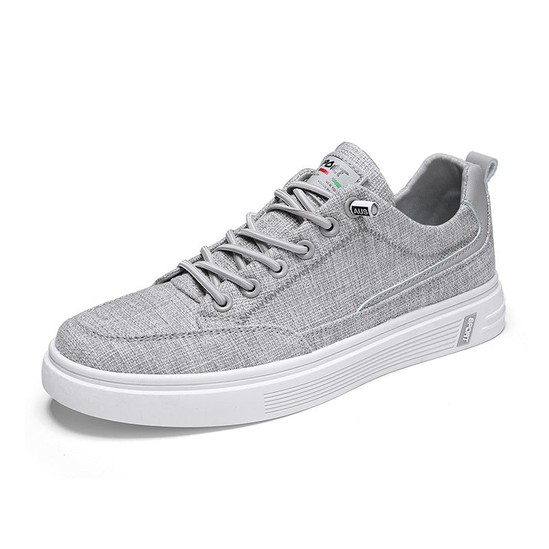 Sapatos Masculinos Primavera Respiráveis, Novos Sapatos Desportivos Casual Versáteis em Tecido, Sapatos de Tábua de Trabalho para Homens