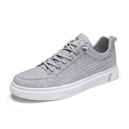 Sapatos Masculinos Primavera Respiráveis, Novos Sapatos Desportivos Casual Versáteis em Tecido, Sapatos de Tábua de Trabalho para Homens