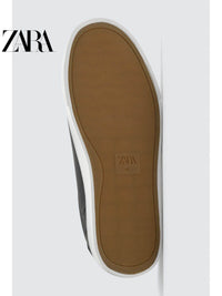 ZARA 2026 Primavera/Verão Novos Sapatos Masculinos Tênis Básico Simples com Cadarço e Bico Redondo Leve 2200720 800
