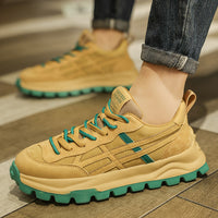 Primavera 2025 Novos Sapatos Desportivos Casual Casual Respiráveis, Sapatos A-Gan de corrida antiderrapantes e de sola grossa da moda