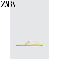 ZARA 2026 Verão Novo Sapatos Masculinos, Material Elástico, Sandálias Rasteiras Confortáveis com Detalhes, 2796720 300