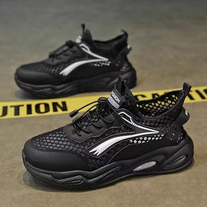 Sapatos masculinos de rede, novo estilo respirável de verão, sapatos de malha fina de verão, sapatos desportivos masculinos, sapatos casuais casuais de rede grande
