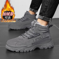 Botas Martin masculinas de primavera, calçado desportivo de cano alto e casual para homem, impermeáveis, antiderrapantes, de trabalho, de proteção para o trabalho, botas de caminhada para exterior
