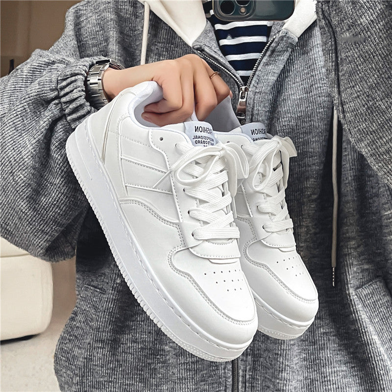 Primavera Masculina Nova Nicho Original Pele Respirável Sapatos Desportivos Casuais Brancos Na Moda