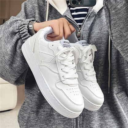 Primavera Masculina Nova Nicho Original Pele Respirável Sapatos Desportivos Casuais Brancos Na Moda
