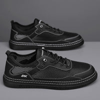Sapatos masculinos: sapatos desportivos casuais de malha fina e respiráveis de verão, sapatos de malha oca de um passo para adolescentes, sapatos pequenos de quadro branco, sapatos modernos
