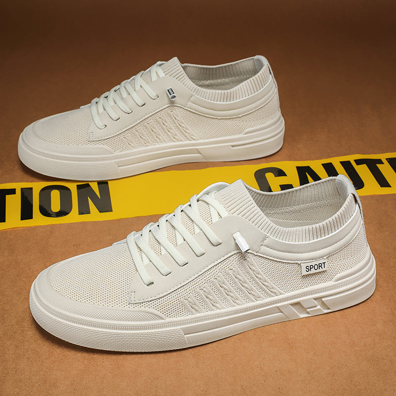 Sapatos masculinos de verão, malha respirável, tênis anti-odor fino, motoristas masculinos dirigem um pé para voar meias de malha, sapatos de prancha