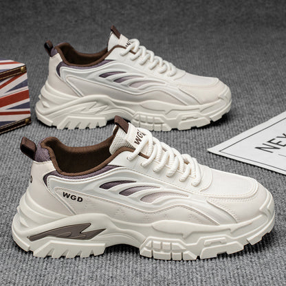 Ténis masculinos, sapatos de rede de verão 2025 para homem, sapatos casuais casuais de sol grosso, respiráveis e versáteis