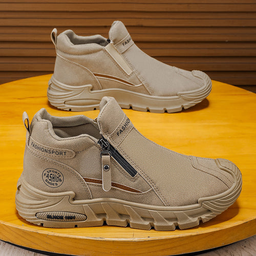 Sapatos de Proteção de Trabalho Primavera e Outono, Sapatos de Trabalho de Trabalho Duráveis Antiderrapantes e Antiderrapantes, Botas até ao tornozelo, Botas Martin Casual
