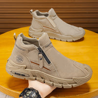 Sapatos de Proteção de Trabalho Primavera e Outono, Sapatos de Trabalho de Trabalho Duráveis Antiderrapantes e Antiderrapantes, Botas até ao tornozelo, Botas Martin Casual