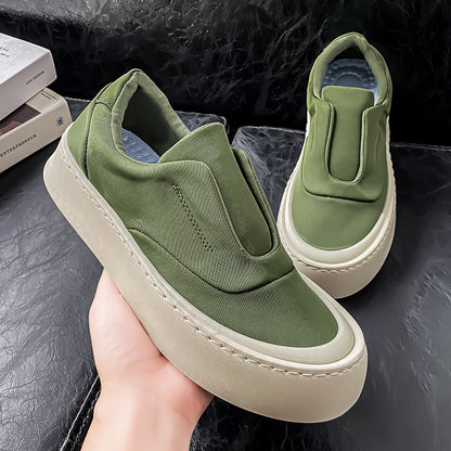 Novos Sapatos de Tecido Velhos de Pequim Respiráveis de Verão 2025, Sapatos Casuais Casuais Masculinos da Moda, Sapatos de Patins de Seda de Gelo, Condução com um Pé