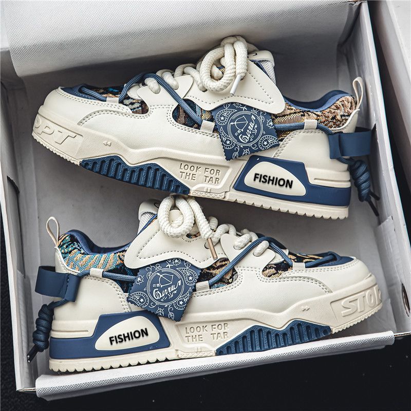Sapatos Masculinos da Tendência Chinesa 2024 Novos Ténis Casuais Flexíveis Flexíveis de Sola Grossa e Respiráveis de Outono/Inverno, Sapatos Desportivos Modernos Masculinos Na Moda