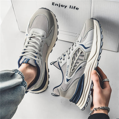 Ténis masculinos, novos ténis primavera/verão 2024, ténis de corrida versáteis masculinos, sapatos casuais de rede populares para homens