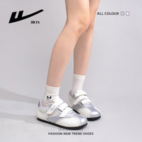 Sapatos de treino moral confortáveis e energéticos da Warrior Warrior, sapatos de malha simples versáteis, modernos e respiráveis, sapatos femininos de velcro de alto valor