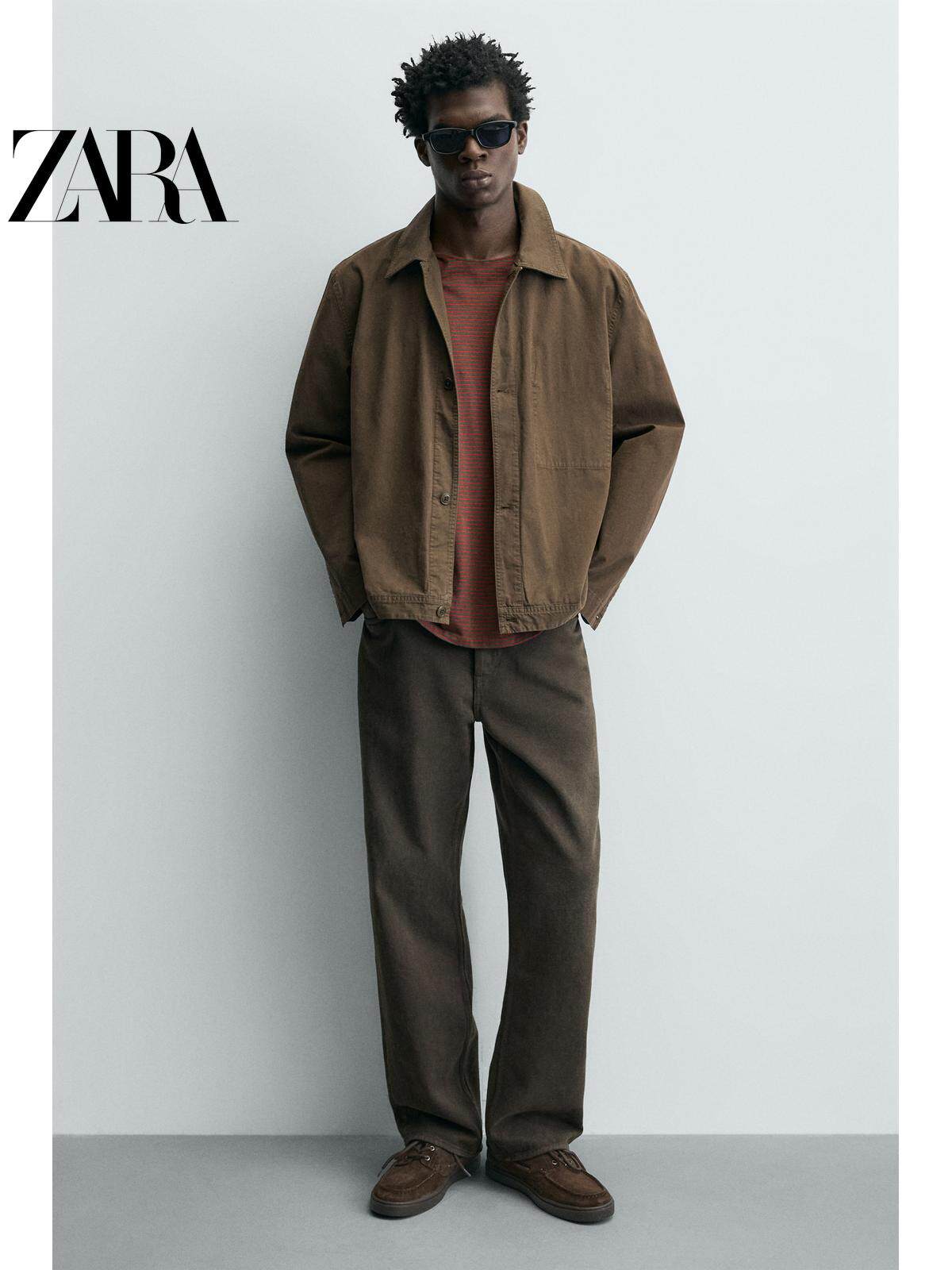 Sapatos masculinos ZARA Primavera/Verão 2026, modelo náutico casual com detalhes em camurça, código 2441720 700.