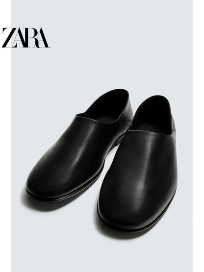 ZARA Coleção Verão 2026 - Sapatos Masculinos - Mocassim Simples de Couro com Sola Fina 2631820 800