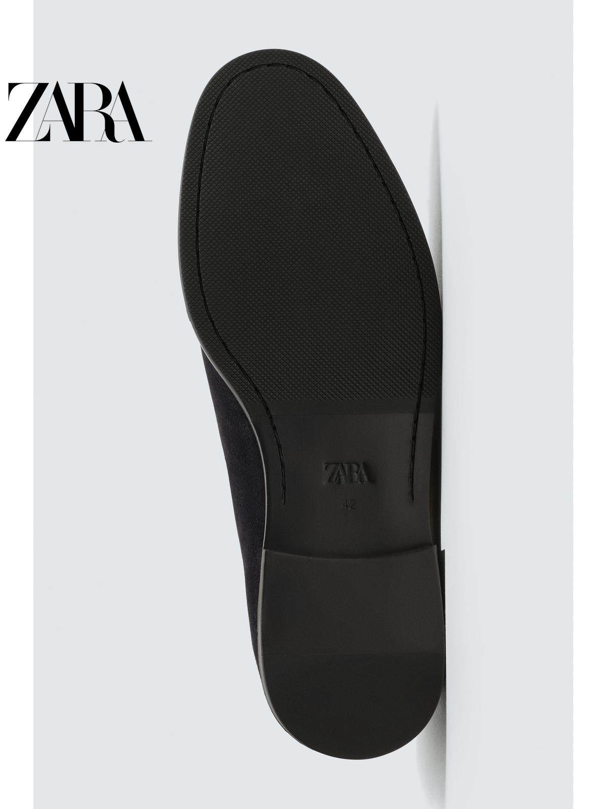 ZARA Coleção Primavera/Verão 2026 Sapatos Masculinos: Sapatos náuticos de camurça com detalhe de borla, Item 2630720 (400 RMB)