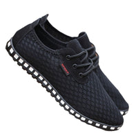 Sapatos de malha de verão para homens, sapatos preguiçosos respiráveis, sapatos de malha com sola macia para homem de verão, sapatos casuais masculinos, sapatos antigos de tecido de Pequim