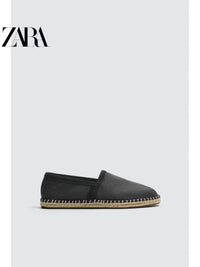 ZARA 2026 Primavera/Verão Sapatos Masculinos com Acabamento em Camurça e Sola de Linho, 2711720 400