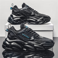 Sapatos masculinos, sapatos desportivos antiderrapantes para jovens de corrida para jovens versáteis, sapatos de pai com sola grossa e ténis brancos modernos