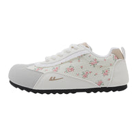 Sapatos casuais versáteis e de alto valor com blocos de cor Warrior, sapatos femininos coreanos elegantes e giros, sapatos de treino moral baixos e estilosos