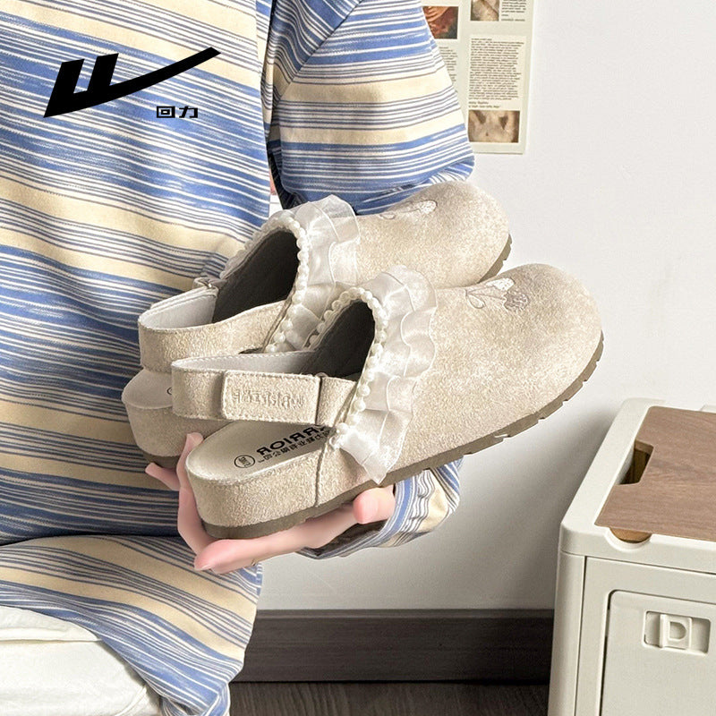 Os novos sapatos Birkenstock da Warrior, modernos, versáteis e confortáveis, sapatos femininos simples de cor sólida, sapatos casuais coreanos de alto valor