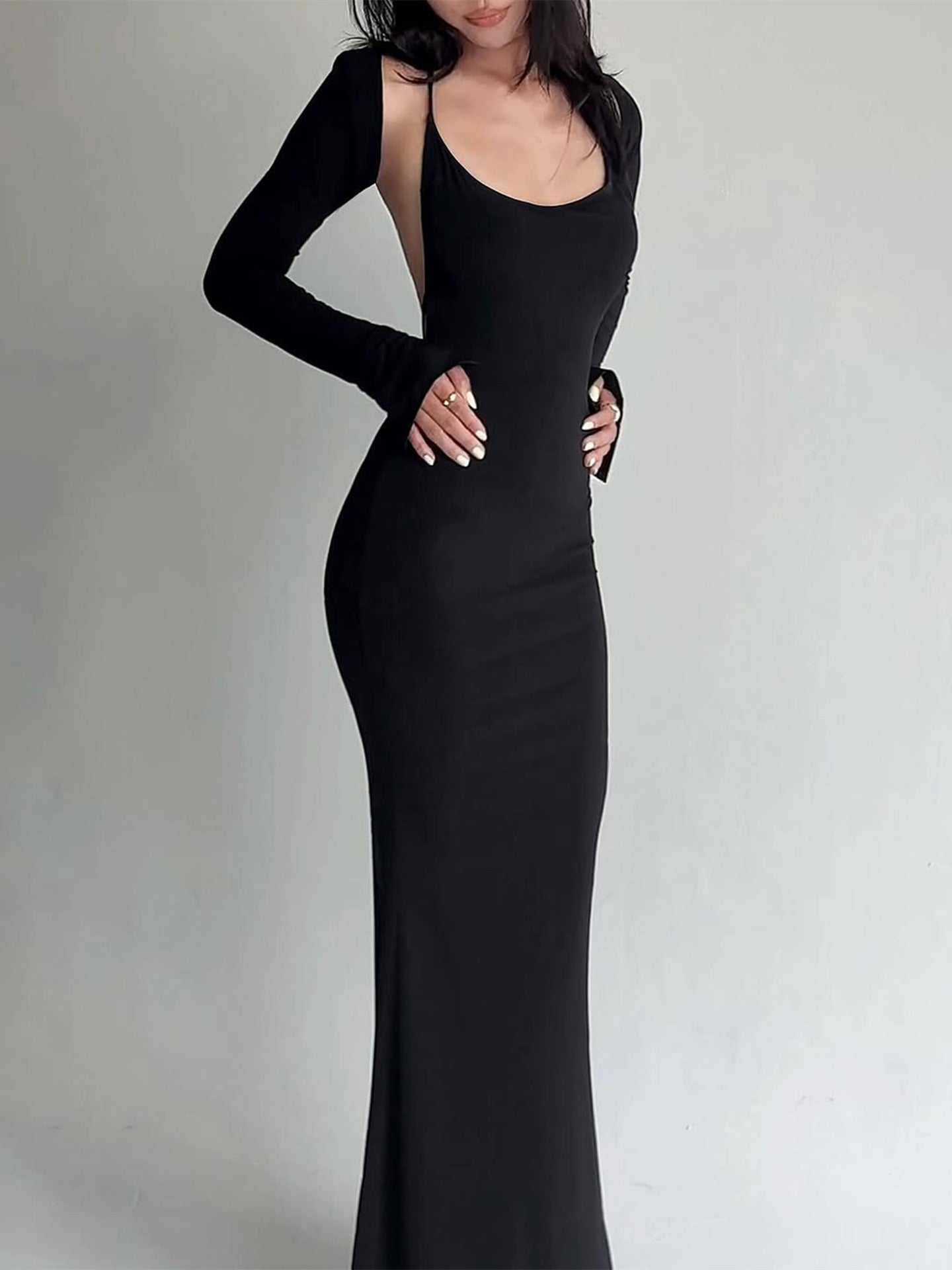 Roupa Feminina Transfronteiriça da Amazon 2026 Verão Novo Vestido Elegante Sexy Ombro Amarrado, Sem Costas, Exportação Grossista