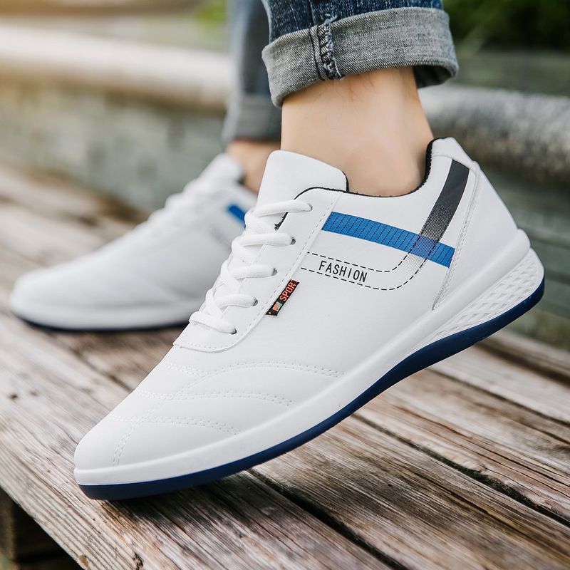 Novos Sapatos Masculinos da Primavera 2024: Sapatos Casuais da Moda Coreanos, Sapatos Desportivos Respiráveis com Sola Macia, Sapatos Brancos, Ténis Masculinos
