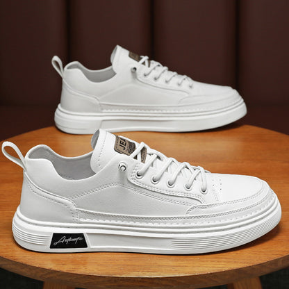 Sapatos masculinos de verão, sapatos brancos novos e respiráveis, sapatos desportivos versáteis e na moda ao estilo coreano, sapatos casuais baixos, sapatos modernos