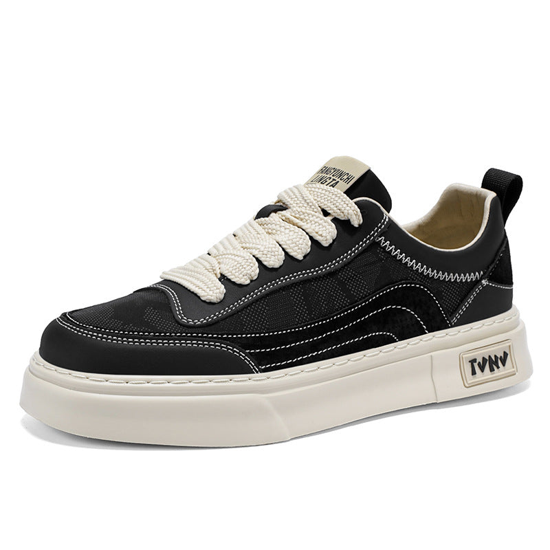 Sapatos de lona para homem, novos sapatos pretos de tecido preto respiráveis para o outono, sapatos de praia populares, sapatos desportivos casuais antiderrapantes para aumento de altura e na moda