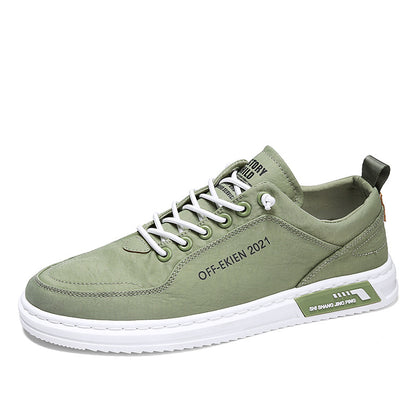 Sapatos masculinos de lona com cano baixo, sapatos casuais versáteis e modernos e respiráveis de primavera, sapatos de tecido de um pé para homem, sapatos de madeira de seda gelada para homem
