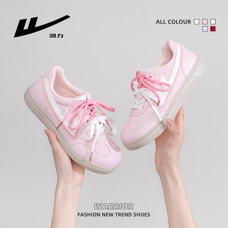 Ténis Warrior low-top enérgicos e giros, design de alto valor, sapatos de treino moral versáteis, chinelos de mulher com blocos de cor na moda