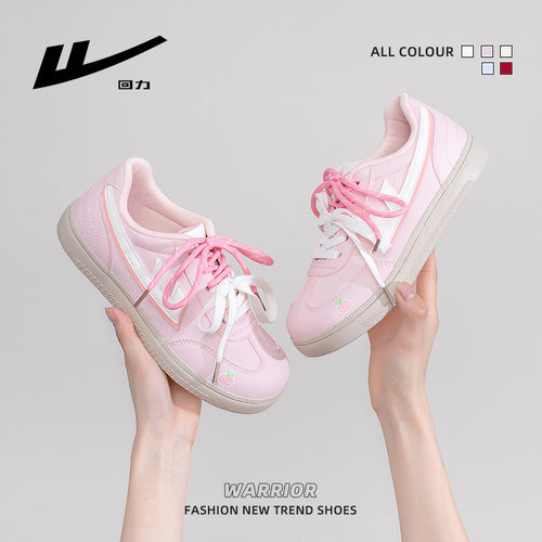Ténis Warrior low-top enérgicos e giros, design de alto valor, sapatos de treino moral versáteis, chinelos de mulher com blocos de cor na moda
