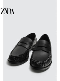 ZARA Coleção Primavera/Verão 2026 Sapatos Masculinos: Mocassins Casuais Simples com Aba e Bolso 2629720 800