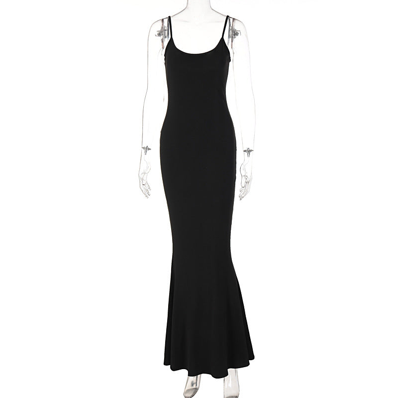 Novo vestido feminino feminino 2026 Kardashian de verão 2026 desfila um vestido slim slim sem mangas e sem mangas