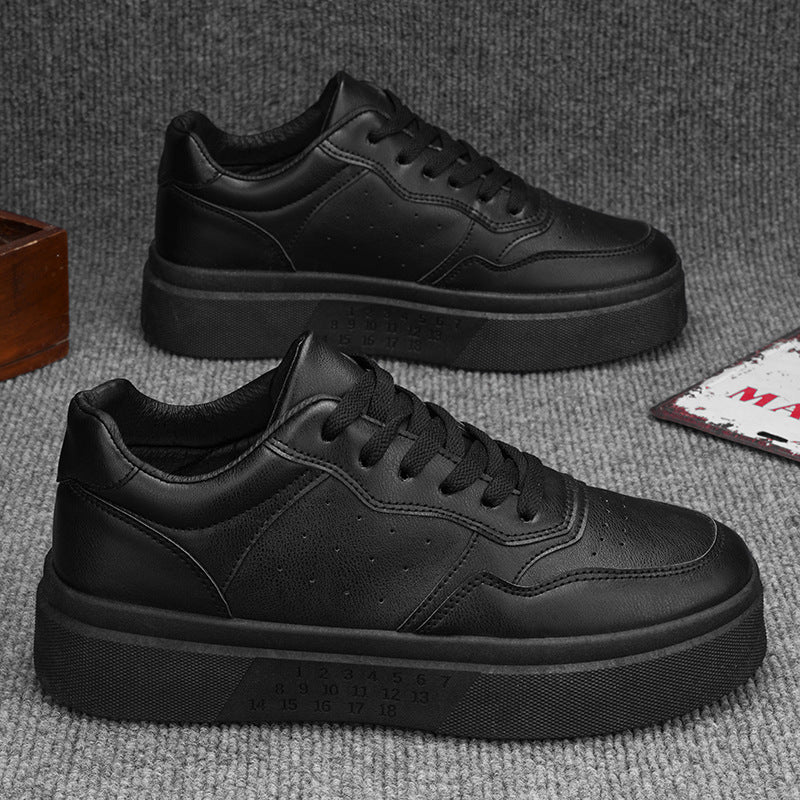 Sapatos masculinos de verão, sapatos brancos novos e respiráveis, ténis versáteis da moda com sola grossa para estudantes, ténis casuais, sapatos modernos