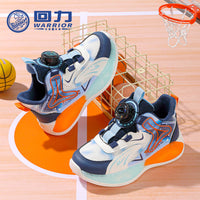 Sapatos infantis Warrior, ténis de basquetebol para rapazes dos 6 aos 12 anos, ténis de couro novos para o outono, sapatos de botão versáteis e modernos, confortáveis