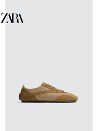 ZARA 2026 Primavera/Verão Sapatos Masculinos, Detalhes em Camurça, Cadarço, Leves, 2292720 107