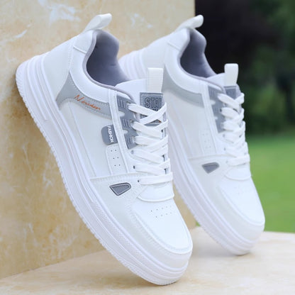 Sapatos masculinos de outono, sapatos brancos impermeáveis, antiderrapantes e casuais versáteis, ténis de estudantes, ténis desportivos leves e modernos para homem