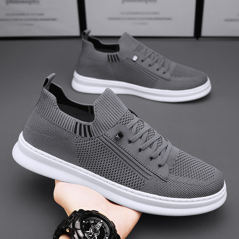 Sapatos masculinos masculinos respiráveis de verão, ténis casuais finos de lona, novos sapatos de malha versáteis e modernos de 2024