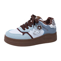 Sapatos de sola grossa forrados a polar Warrior, novos sapatos de blocos de cor de inverno, sapatos de algodão versáteis, quentes e confortáveis para o deslocamento diário, sapatos casuais