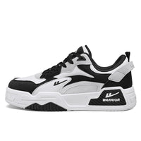 Sapatos americanos populares de estudante estilo Warrior Collegiate, sapatos de sola grossa e respiráveis e confortáveis, sapatos de negócios masculinos de deslocamento com blocos de cor