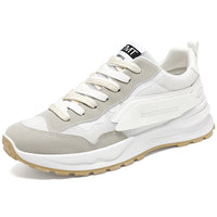 Sapatos masculinos de verão 2025 Novos ténis brancos em rede respirável, sapatos desportivos masculinos, sapatos casuais casuais versáteis coreanos