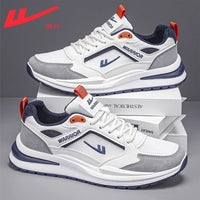 Sapatos masculinos Warrior, ténis estilo primavera/outono, novos sapatos de pai com sola grossa e blocos de cor em 2026, sapatos casuais de rede de homem respiráveis