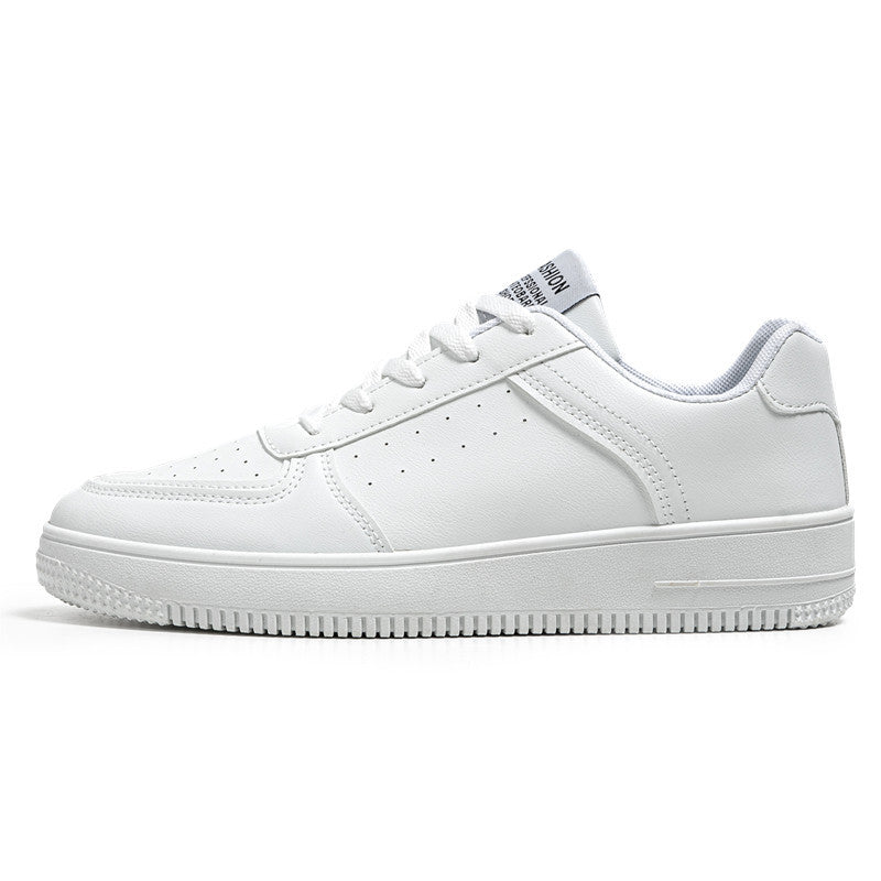 Ténis brancos masculinos, novos sapatos respiráveis de primavera, sapatos casuais versáteis masculinos masculinos, sapatos desportivos brancos puros para estudantes, estilo masculino